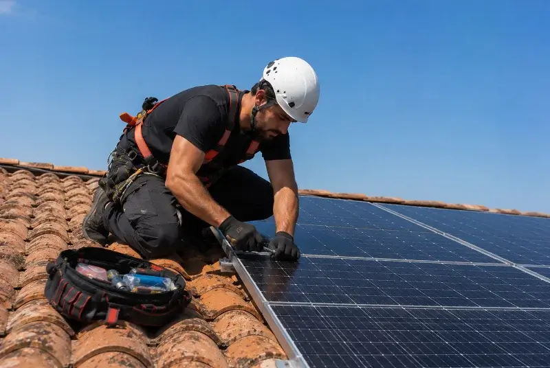 Maintenance et monitoring de panneaux solaires à Sernhac